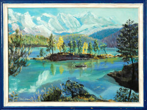 Peiasaj cu lac de munte