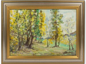 Pictură inspirată de tabloul "Luminiș" al lui Nicolae Grigorescu